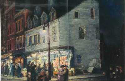 John French Sloan : Bleeker Street, Saturday Night