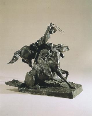 Solon Hannibal Borglum : Lassoing Wild Horses