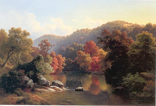 Paul Gottlieb Weber : Autumn on the River