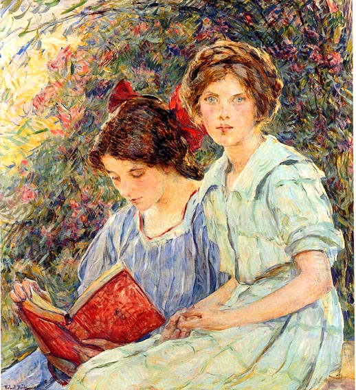 Robert Lewis Reid : Two Girls Reading