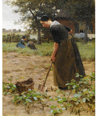 Willy Martens : AT WORK IN THE GARDEN