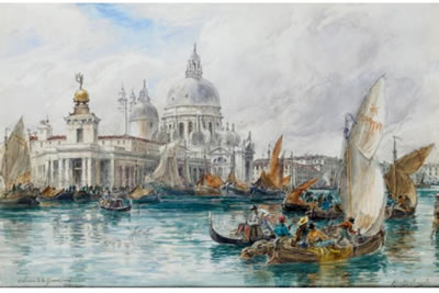 Alexander Ballingall : Entrance to the Grand Canal, Venice