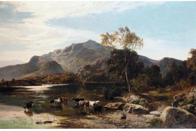 Sidney Richard Percy : CATTLE WATERING