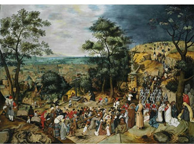 Pieter Brueghel The Younger : THE PROCESSION TO CALVARY