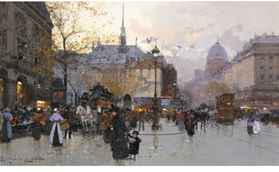 Eugene Galien-Laloue : L'ÎLE DE LA CITÉ ET LA SAINT CHAPELLE