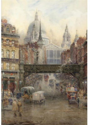 William Wiehe Collins : ST PAUL'S AND LUDGATE HILL, 1917