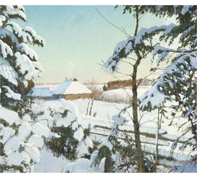 Andrei Afanasievich Egorov : WINTER LANDSCAPE