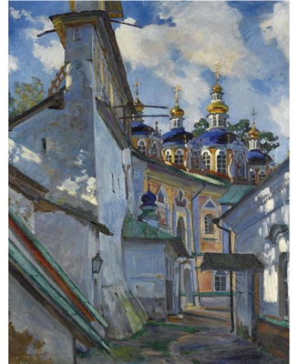 Sergei Arsenevich Vinogradov : VIEW OF THE PECHERA MONASTERY