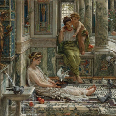 Edward John (Sir) Poynter : THE CORNER OF THE VILLA