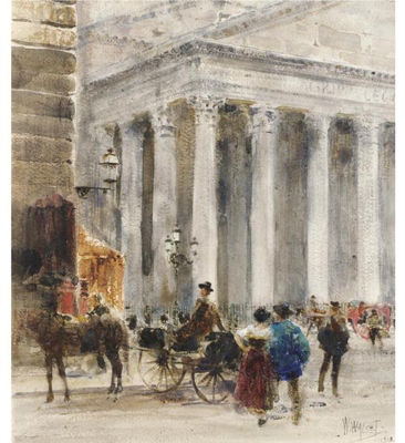 William Walcot : HORSE AND CARRIAGE AT THE ROYAL EXCHANGE