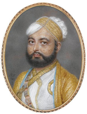 John Smart : PORTRAIT OF HAFIZ MUHAMMAD MUNAVVAR KHAN, AMIR-UL-UMARA, OF ARCOT