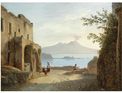 Franz Ludwig Catel : SICHT VON NEAPEL AUS POSILLIPO (VIEW OF NAPLES FROM POSILLIPO)