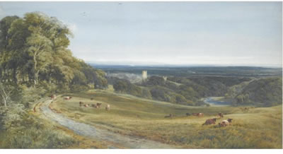 Bernard Walter Evans : VIEW OF RICHMOND, YORKSHIRE