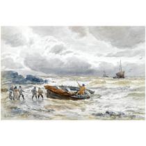 Alexander Ballingall : BRINGING IN THE CATCH AND  BRINGING IN THE CATCH WITH A COTTAGE IN THE DISTANCE