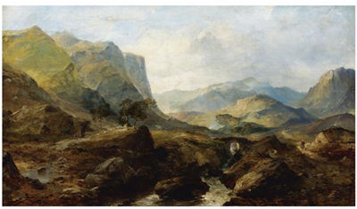 Horatio McCulloch : HIGHLAND LANDSCAPE