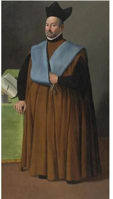 Francisco de Zurbaran : PORTRAIT OF DOCTOR JUAN MARTINEZ SERRANO, FULL LENGTH