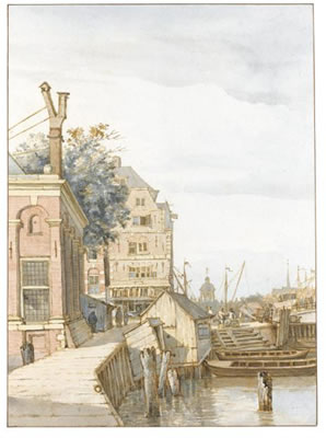 Gerrit Lamberts : THE SCHUITENVOERDERSSTIJGER AT THE KAMPERHOOFD