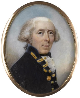 Philippe Jean : PORTRAIT OF ADMIRAL SKEFFINGTON LUTWIDGE (D. 1814); TOGETHER WITH A LEATHER-BOUND BIBLE AND A DOCUMENT CITING LUTWIDGE FAMILY HISTORY