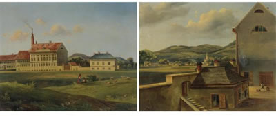 Wilhelm Steinfeld : ZWEI LANDSCHAFTSANSICHTEN: EIN PAAR (TWO LANDSCAPES: A PAIR)