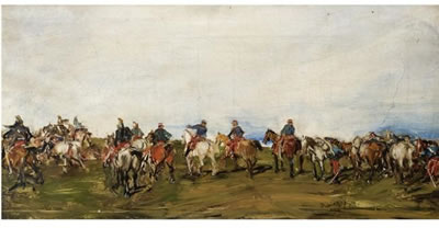 Francisco Domingo Y Segura : CABALLOS (MOUNTED CAVALRYMEN)