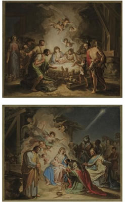 Francisco Bayeu Y Subias : ADORATION OF THE MAGI;ADORATION OF THE SHEPHERDS (a pair)