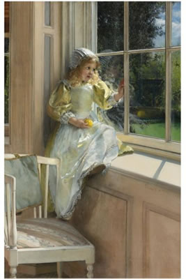 Lady Laura Alma-Tadema : A LOOKING OUT O'WINDOW, SUNSHINE