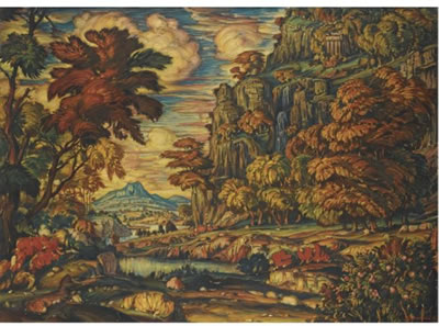 Konstantin Fedorovich Bogaevsky : FANTASY LANDSCAPE