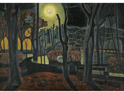 Frantisek Hudecek : PARK AT NIGHT