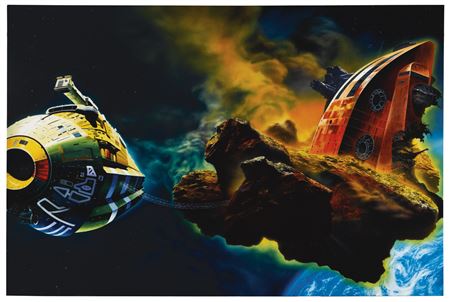 Glenn Brown : ORNAMENTAL DESPAIR (PAINTING FOR IAN CURTIS) COPIED FROM 'THE STARS LIKE DUST', 1986 BY CHRIS FOSS