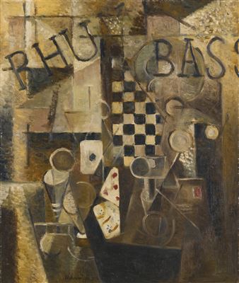 Louis Marcoussis : NATURE MORTE AU DAMIER / RHUM / BASS