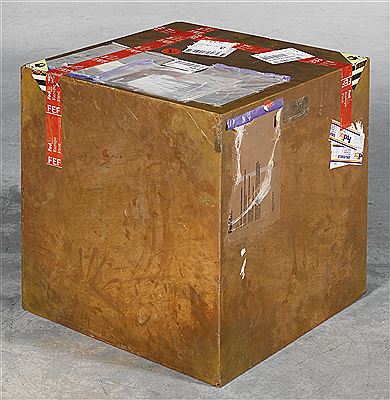 Walead Beshty : 24-INCH COPPER (FEDEX® LARGE KRAFT BOX ©2005 FEDEX 330508) INTERNATIONAL PRIORITY, LOS ANGELES-LONDON, TRK#8685 8772 8017, OCTOBER 2-6, 2009, FEDEX EUROPE FIRST, SINT-DENIJS-WESTREM - LONDON, TRK #770729708633, AUGUST 1-4, 2014