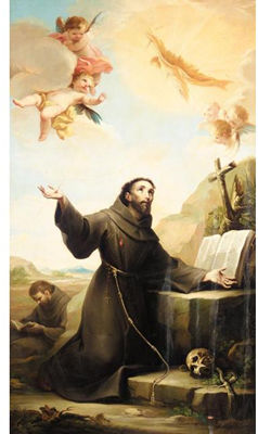 Mariano Salvador Maella : SAINT FRANCIS OF ASSISI RECEIVING THE STIGMATA