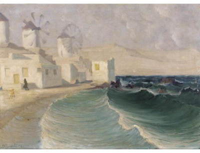 Dimos Braesas : BEACH SCENE AT MYKONOS