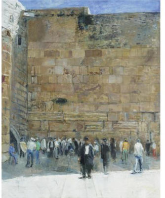 Anthony Eyton : THE WESTERN WALL, JERUSALEM