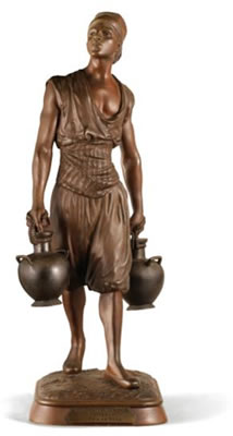 Jean Didier Debut : A FRENCH LATE 19TH CENTURY FIGURE OF A TUNISIAN WATER CARRIER