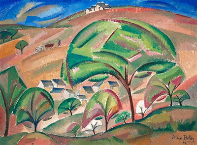 Alice Bailly : LANDSCAPE AT ORSAY (THE GREEN TREE), 1912