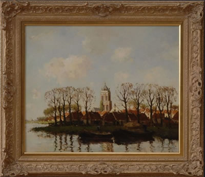 Cornelius Groeneveld : Dutch Village Landscape