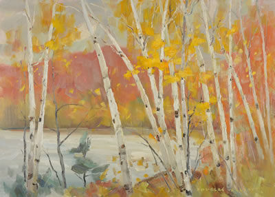 Douglas Ferguson Elliott : 'Near Halliburton, Ontario' and 'Birch Tree Fantasy' (2)