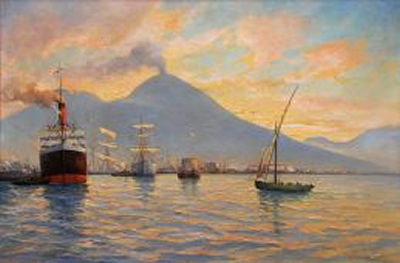 Adolf Schuhknecht : In the harbour of Naples