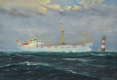 Eduard Edler : Ships portrait of the cargo ship Rotersand