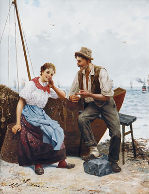 Frederick Reginald Donat : Proposal on the Beach