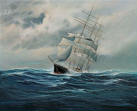 Hans Peter Jurgens : The Priwall in choppy Sea