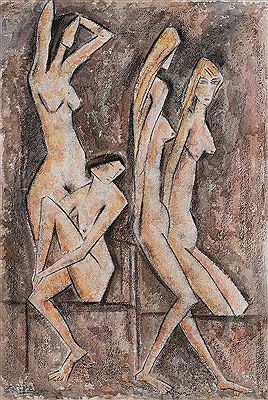 Zaza Tuschmalischvili : Four Nudes