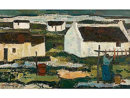 Alfred Frederic Krenz : Fishing Village, Arniston