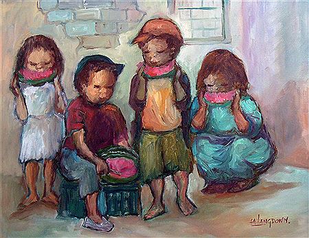 Amos Archibald Langdown : Watermelon Eaters