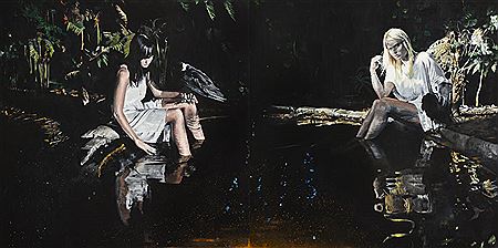 Matthew Hindley : DIAMOND DIAMOND, SHININ` SHININ`, diptych