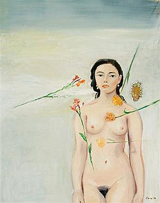 Simon Patrick Stone : GIRL WITH FLOWERS