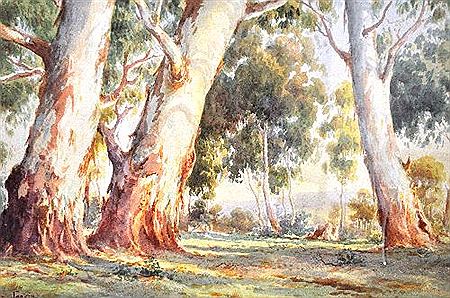 Arnold Jarvis : Landscape with Gum Trees