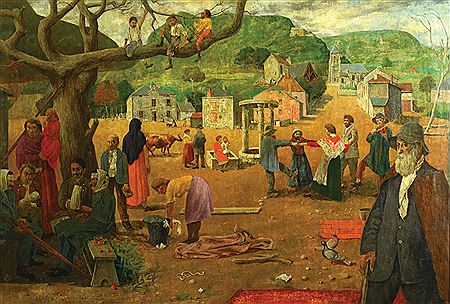 Gregoire Michonze : The Painter and Villagers