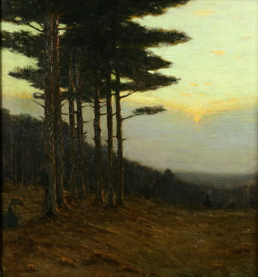 Charles Warren Eaton : Pines at Sunset